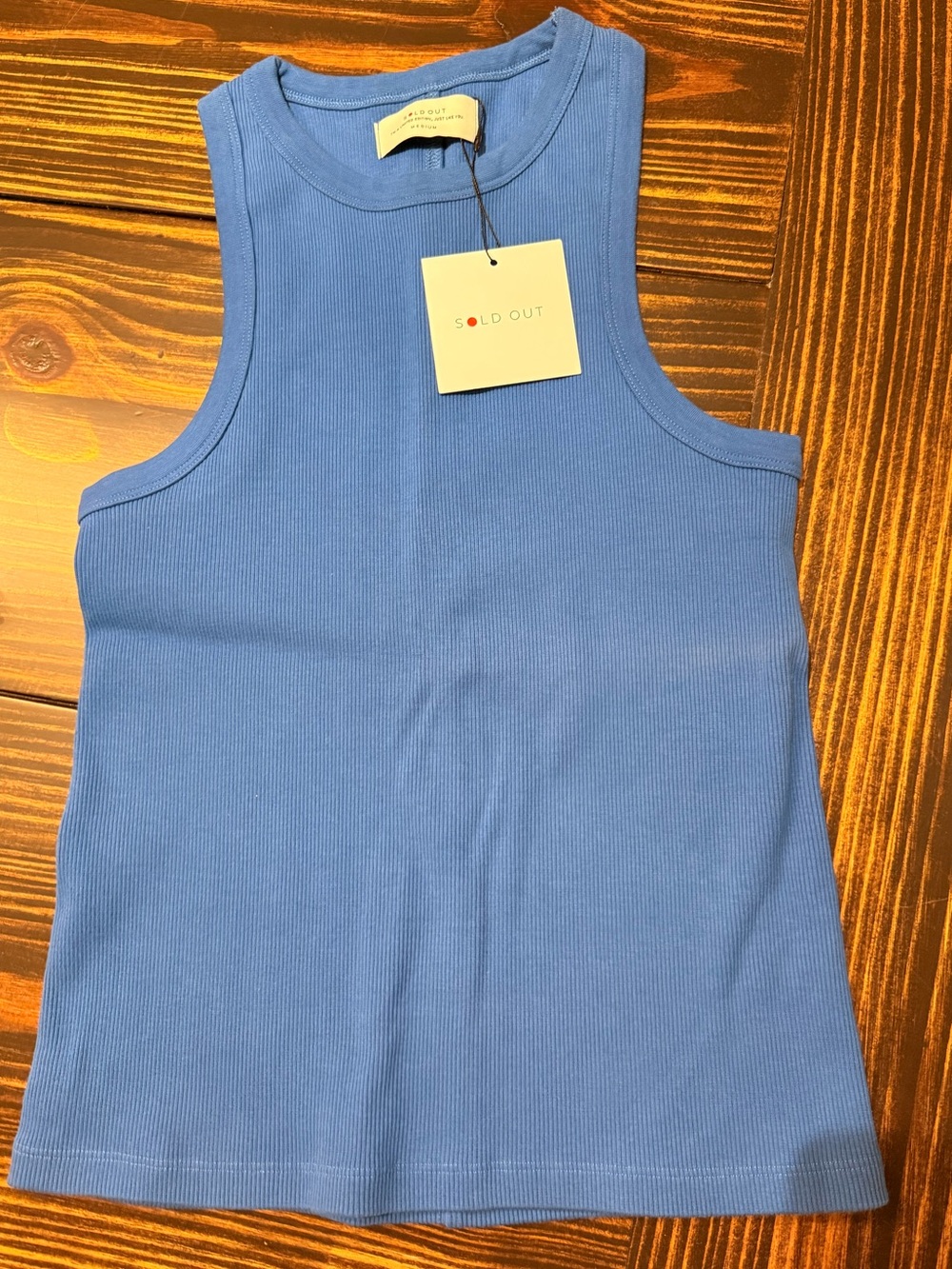 SOLDOUT.NYC “The Not So Basic Tank” – Cobalt – Size Medium – NWT